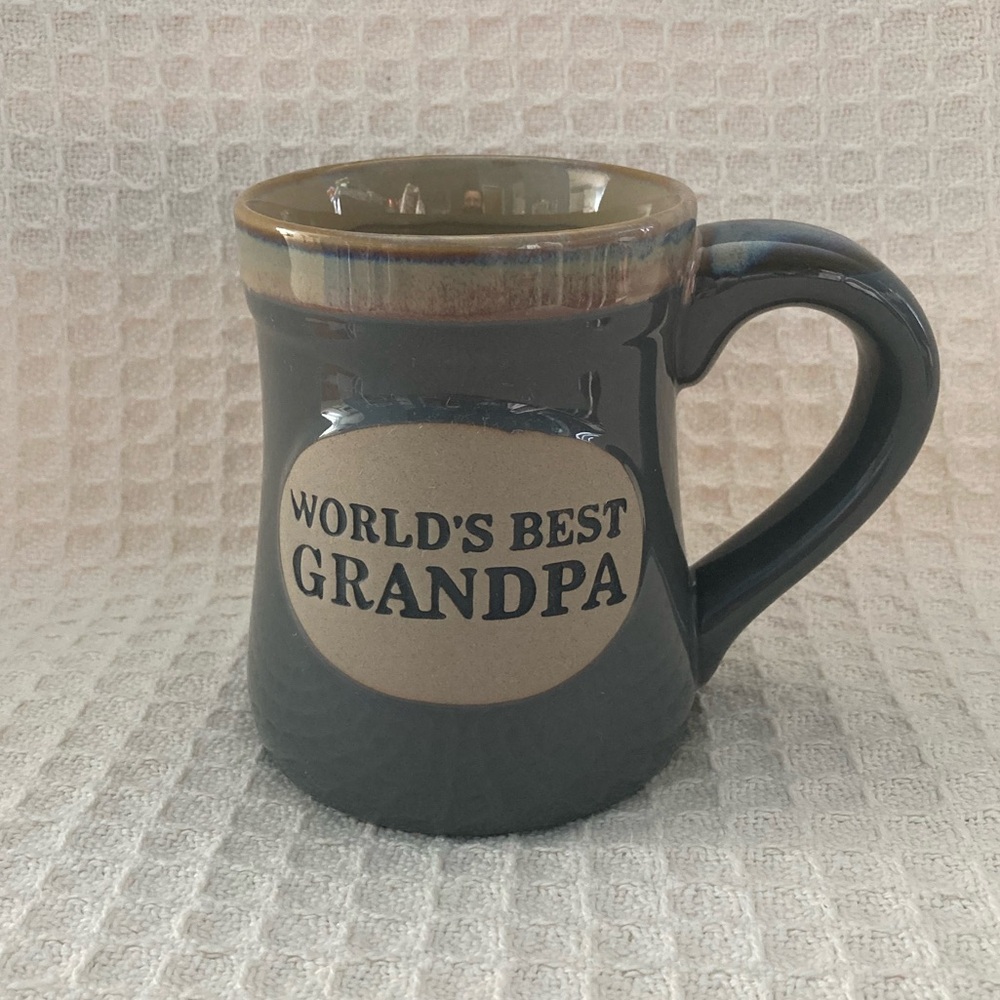 Beautiful Burton & Burton World's Best Grandpa Heavy Pottery Mug